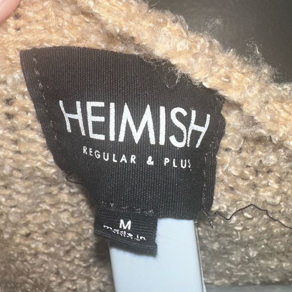 Heimish By The Fire Full Size Draped Detail Knit Sweater - Picture 2 of 7